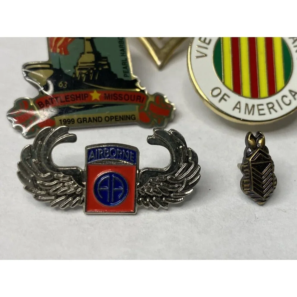 Sgt Pearl Harbor 82nd Airborne Military Insignia Badge US Army Pin LOT 7